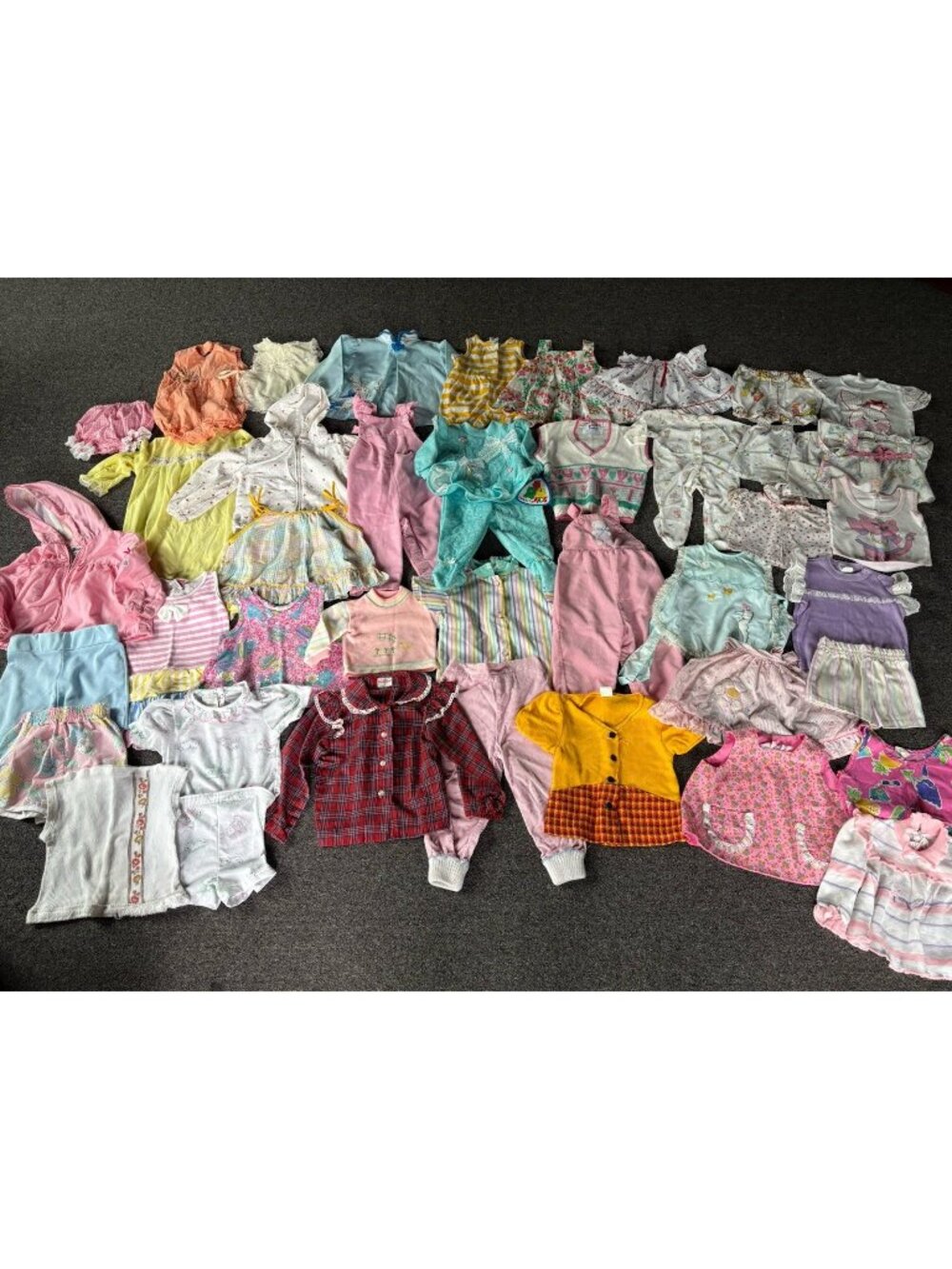 Huge Vintage 70s/80s Lot of Baby/Toddler Girl Clothes